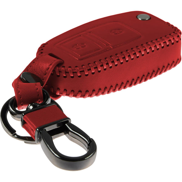 Echtleder stitched Schlüssel Hülle für die  VW 2-Tasten Fern