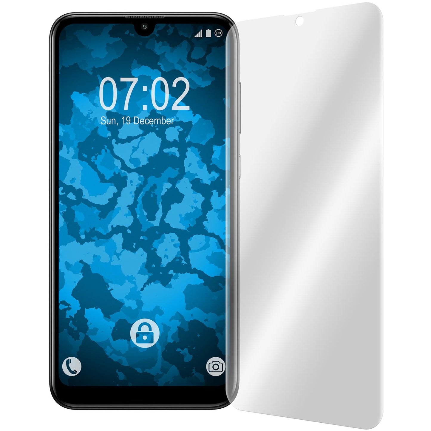 2 x Huawei Y7 Pro 2019 (Enjoy 9) Displayschutzfolie klar Fle