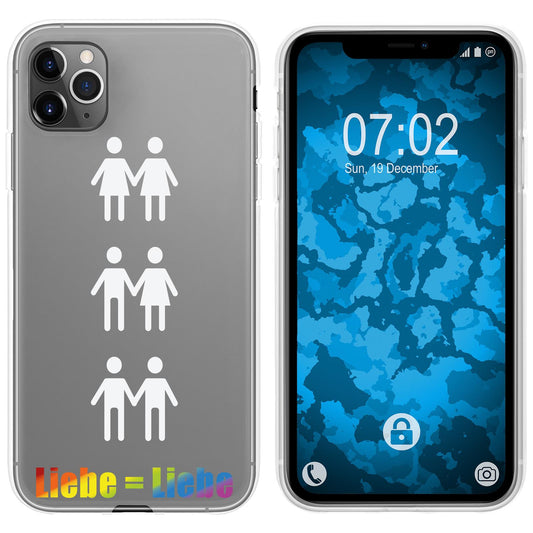 iPhone 11 Pro Silikon-Hülle pride Beziehung M1 Case