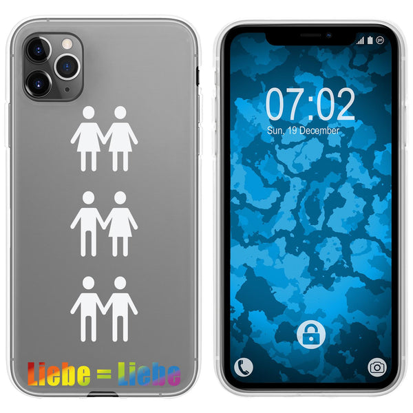 iPhone 11 Pro Silikon-Hülle pride Beziehung M1 Case