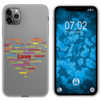 iPhone 11 Pro Max Silikon-Hülle pride Herz M5 Case