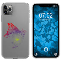 iPhone 11 Pro Max Silikon-Hülle Floral Fuchs M1-5 Case