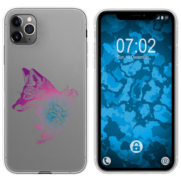 iPhone 11 Pro Silikon-Hülle Floral Fuchs M1-6 Case