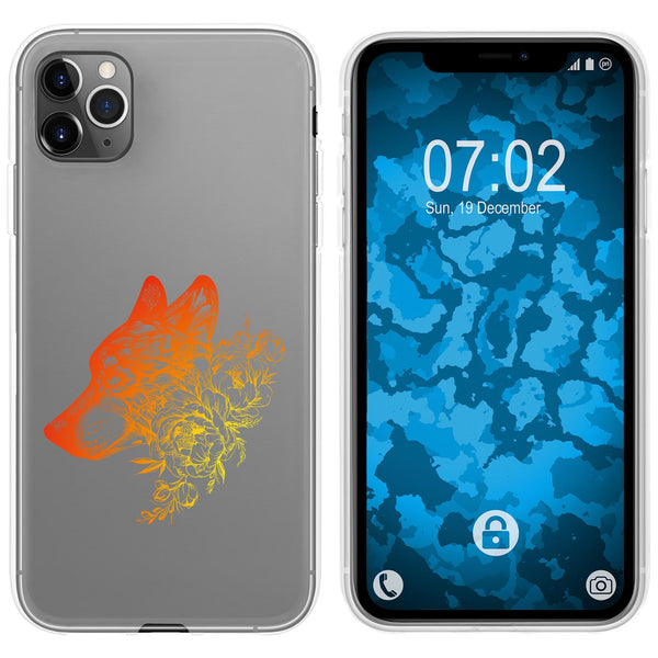 iPhone 11 Pro Silikon-Hülle Floral Wolf M3-2 Case