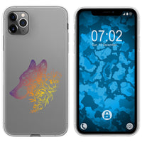 iPhone 11 Pro Max Silikon-Hülle Floral Wolf M3-3 Case