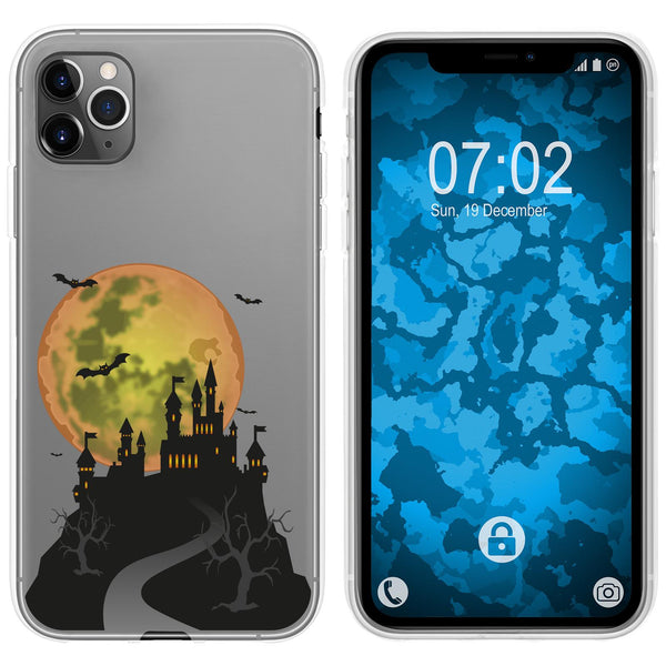 iPhone 11 Pro Max Silikon-Hülle Herbst Spukschloss M4 Case