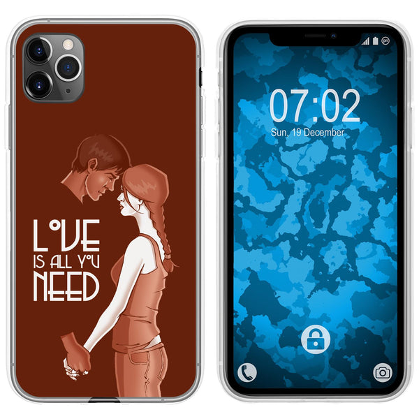 iPhone 11 Pro Silikon-Hülle in Love Beziehung M3 Case