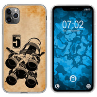 iPhone 11 Pro Max Silikon-Hülle Space Moon Rocket M3 Case