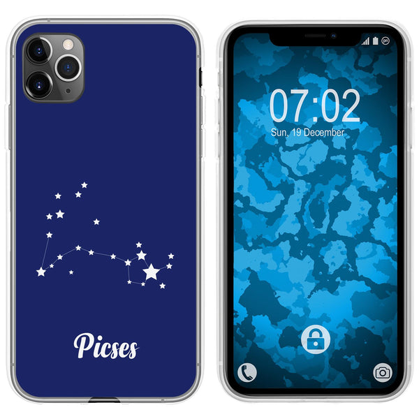 iPhone 11 Pro Max Silikon-Hülle SternzeichenPisces M1 Case