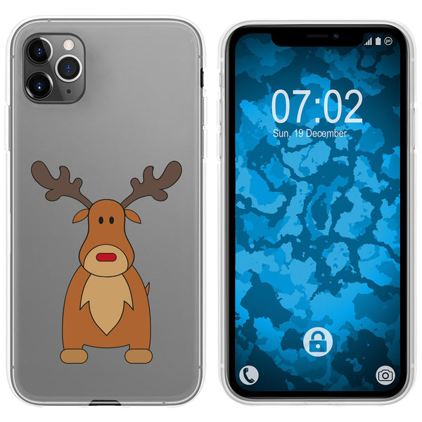 iPhone 11 Pro Silikon-Hülle X Mas Weihnachten Rentier M3 Cas
