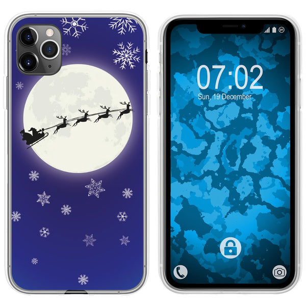 iPhone 11 Pro Silikon-Hülle X Mas Weihnachten Santa - Snowfl