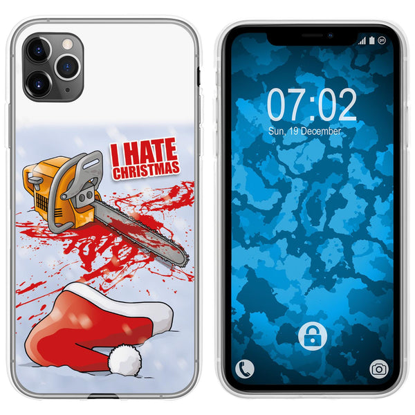 iPhone 11 Pro Silikon-Hülle X Mas Weihnachten Hate X-Mas M8