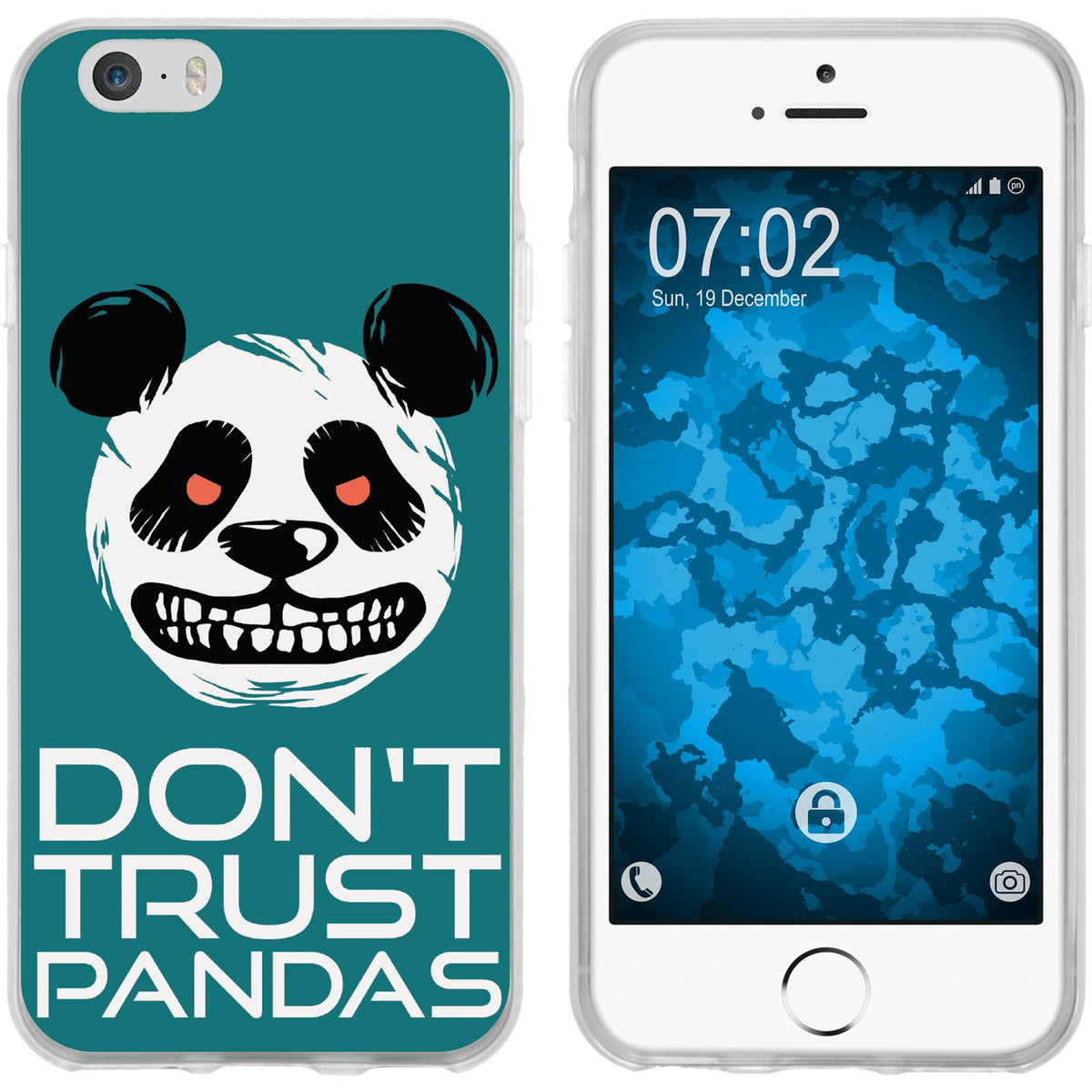 iPhone 6s / 6 Silikon-Hülle Crazy Animals Panda M2 Case