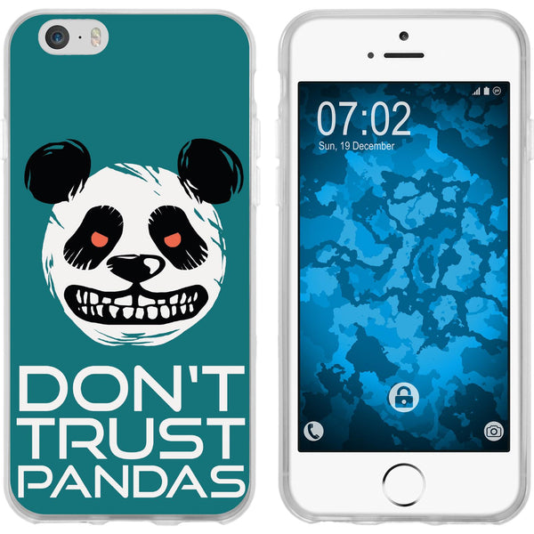 iPhone 6s / 6 Silikon-Hülle Crazy Animals Panda M2 Case