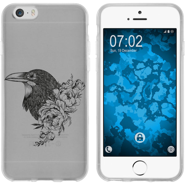 iPhone 6s / 6 Silikon-Hülle Floral Rabe M4-1 Case