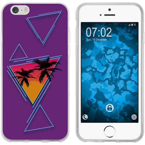 iPhone 6s / 6 Silikon-Hülle Retro Wave Palmen M3 Case