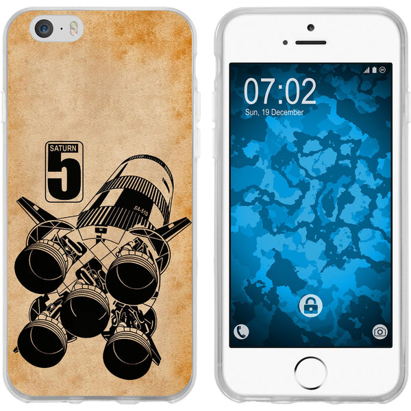 iPhone 6s / 6 Silikon-Hülle Space Moon Rocket M3 Case