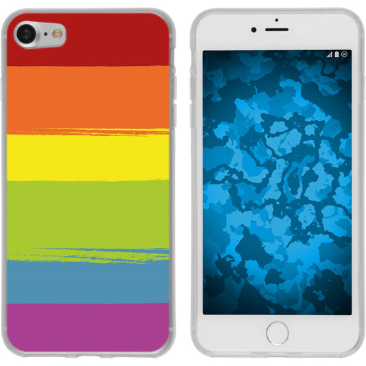 iPhone 7 / 8 / SE 2020 Silikon-Hülle pride Regenbogen M6 Cas