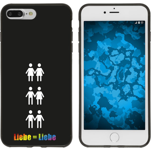 iPhone 8 Plus Silikon-Hülle pride Beziehung M1 Case