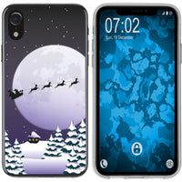 iPhone Xr Silikon-Hülle X Mas Weihnachten Santa - Night M5 C