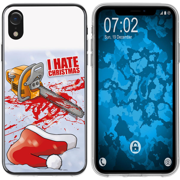 iPhone Xr Silikon-Hülle X Mas Weihnachten Hate X-Mas M8 Case