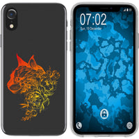 iPhone Xr Silikon-Hülle Floral Katze M2-2 Case