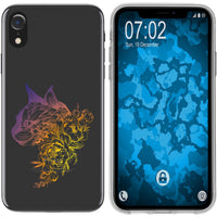 iPhone Xr Silikon-Hülle Floral Katze M2-3 Case