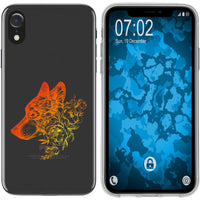 iPhone Xr Silikon-Hülle Floral Wolf M3-2 Case