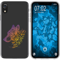 iPhone Xr Silikon-Hülle Floral Wolf M3-3 Case