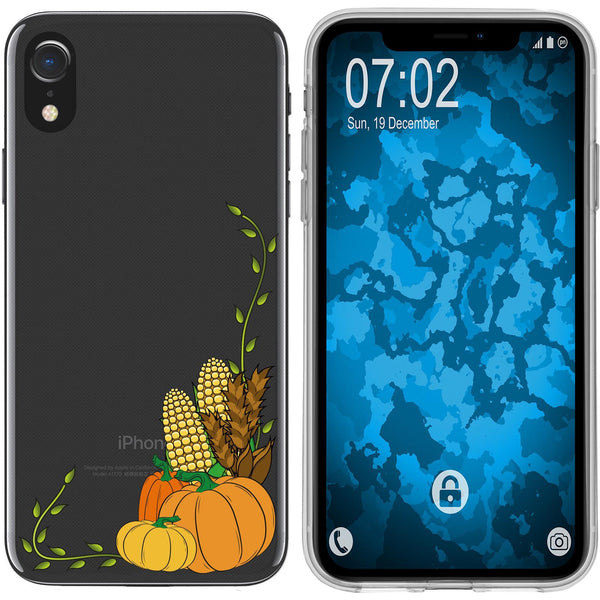 iPhone Xr Silikon-Hülle Herbst Erntedankfest/Thanksgiving M5