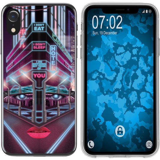 iPhone Xr Silikon-Hülle Retro Wave Cyberpunk.02 M5 Case