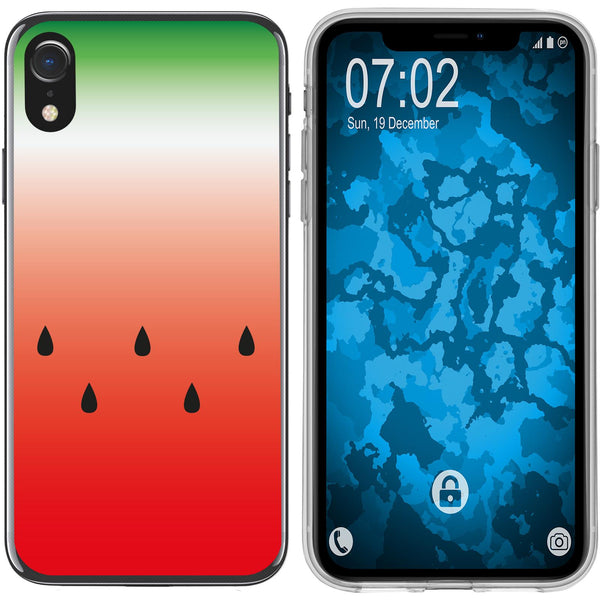 iPhone Xr Silikon-Hülle Sommer Melone M5 Case