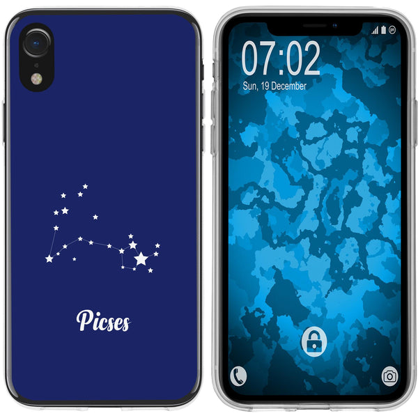 iPhone Xr Silikon-Hülle SternzeichenPisces M1 Case