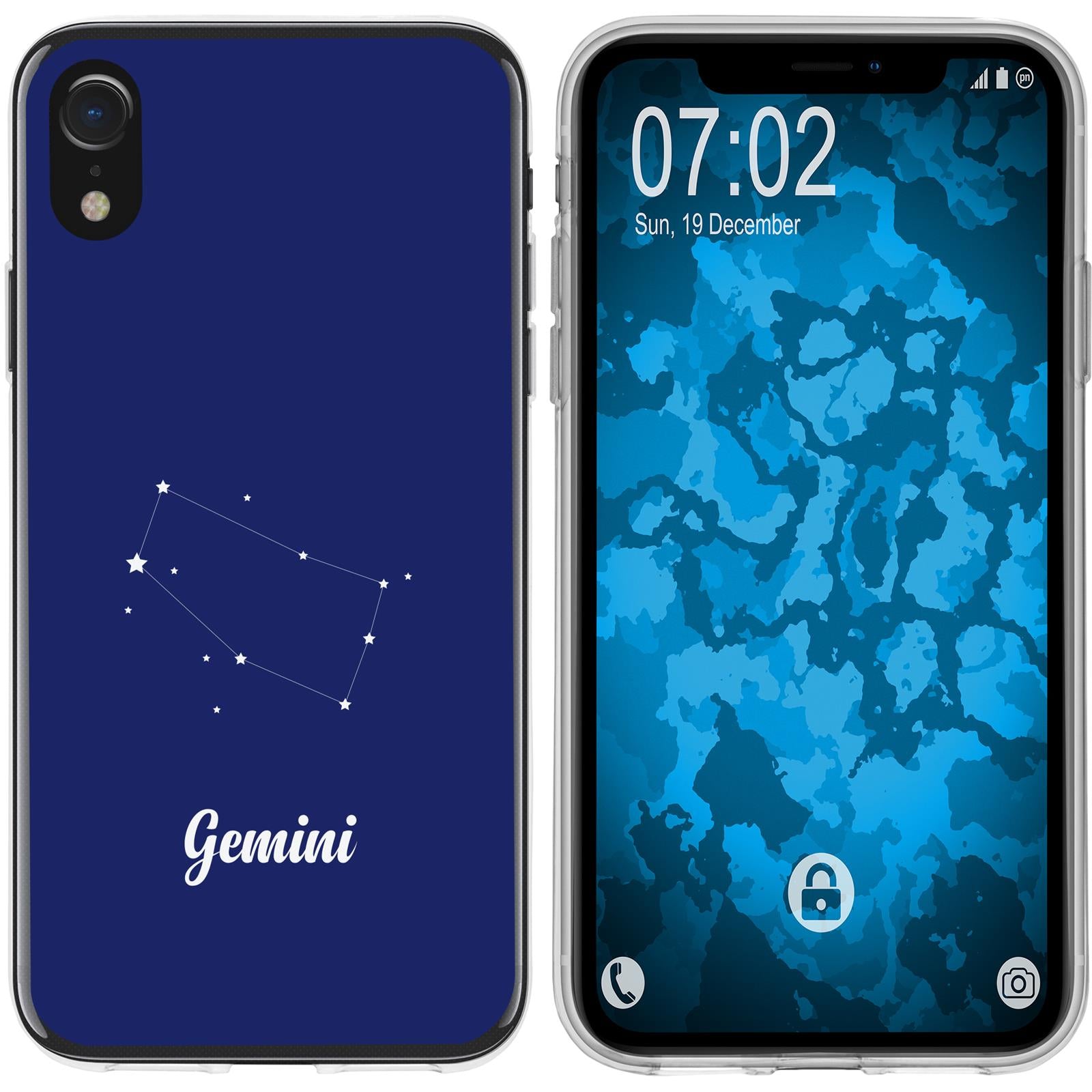 iPhone Xr Silikon-Hülle SternzeichenGemini M12 Case