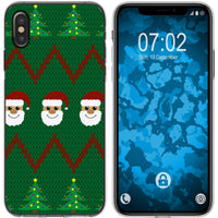 iPhone Xs Max Silikon-Hülle X Mas Weihnachten X-Mas Sweater