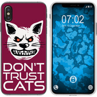 iPhone Xs Max Silikon-Hülle Crazy Animals Katze M1 Case