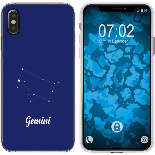 iPhone Xs Max Silikon-Hülle SternzeichenGemini M12 Case