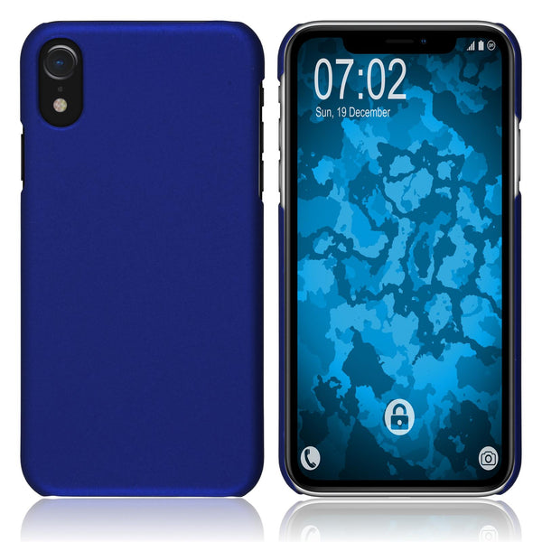 Hardcase für Apple iPhone Xr gummiert blau