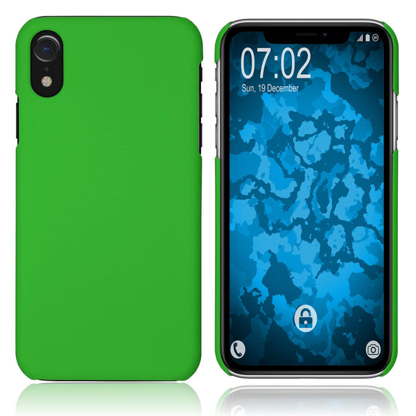 Hardcase für Apple iPhone Xr gummiert grün