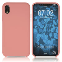 PhoneNatic Case kompatibel mit Apple iPhone Xr - rosa Silikon Hülle Softcore Cover