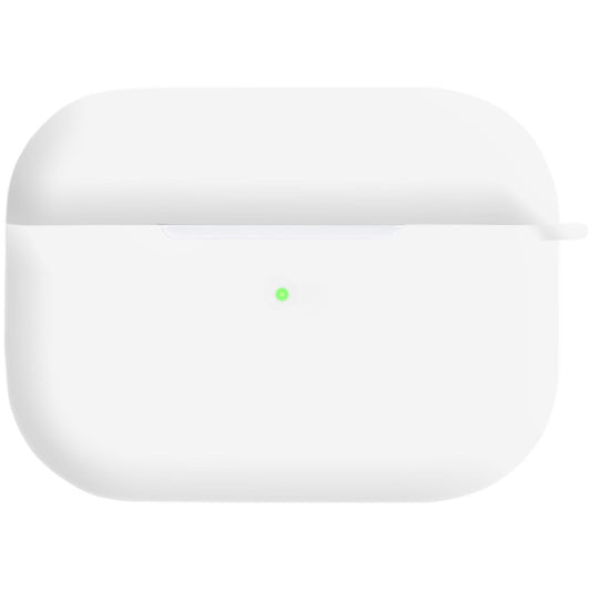 PhoneNatic Case kompatibel mit Apple AirPods Pro (2019) - weiﬂ Silikon Hülle matt Cover