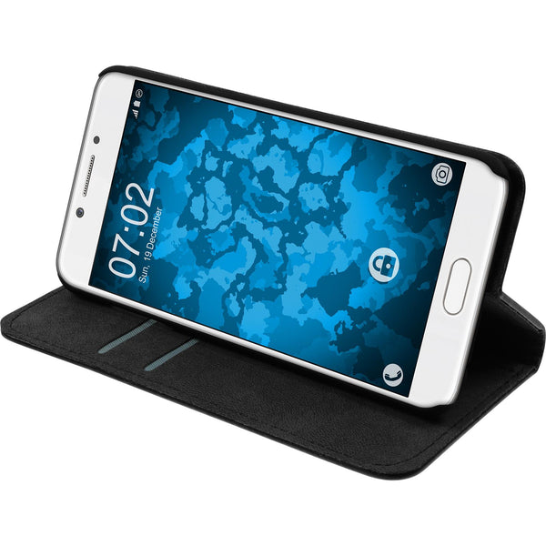 Kunst-Lederhülle für Samsung Galaxy C5 Pro Book-Case schwarz