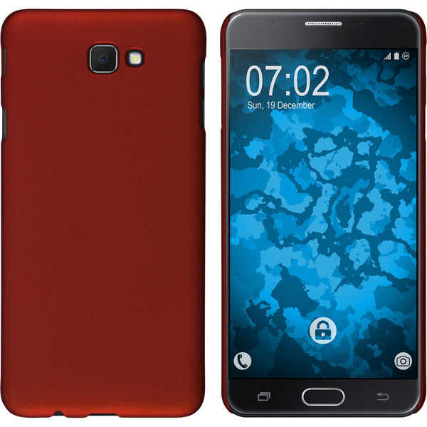 Hardcase für Samsung Galaxy J7 Prime gummiert rot