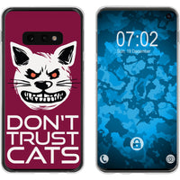 Galaxy S10e Silikon-Hülle Crazy Animals Katze M1 Case