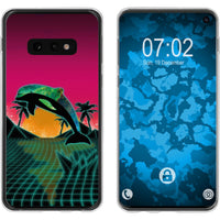 Galaxy S10e Silikon-Hülle Retro Wave Delphin M1 Case