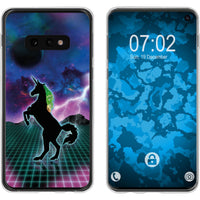 Galaxy S10e Silikon-Hülle Retro Wave Einhorn M2 Case