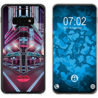 Galaxy S10e Silikon-Hülle Retro Wave Cyberpunk.02 M5 Case