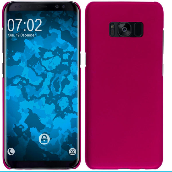 Hardcase für Samsung Galaxy S8 Plus gummiert pink