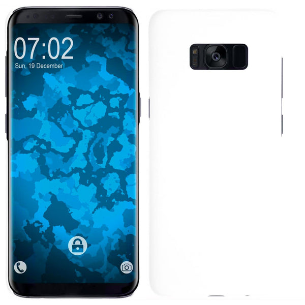 Hardcase für Samsung Galaxy S8 Plus gummiert weiﬂ