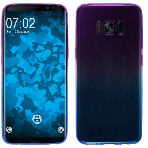 PhoneNatic Case kompatibel mit Samsung Galaxy S8 Plus - Design:04 Silikon Hülle OmbrË + flexible Folie